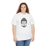 Buddha  Enlightened Spirit Cotton Tee | Zen Meditation & Yoga Shirt - White - person 5