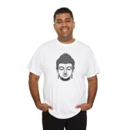 Buddha  Enlightened Spirit Cotton Tee | Zen Meditation & Yoga Shirt - White - person 6