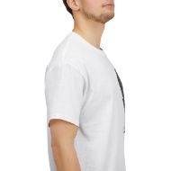 Buddha  Enlightened Spirit Cotton Tee | Zen Meditation & Yoga Shirt - White - right sleeve