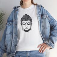 Buddha  Enlightened Spirit Cotton Tee | Zen Meditation & Yoga Shirt - White - lifestyle