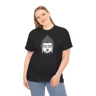 Buddha  Enlightened Spirit Cotton Tee | Zen Meditation & Yoga Shirt - Black - person 2