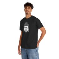 Buddha  Enlightened Spirit Cotton Tee | Zen Meditation & Yoga Shirt - Black - person 4