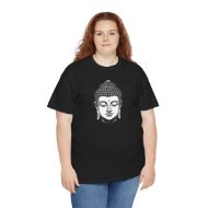 Buddha  Enlightened Spirit Cotton Tee | Zen Meditation & Yoga Shirt - Black - person 5