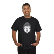Buddha  Enlightened Spirit Cotton Tee | Zen Meditation & Yoga Shirt - Black - person 6