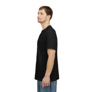Buddha  Enlightened Spirit Cotton Tee | Zen Meditation & Yoga Shirt - Black - person 9 sleeve left