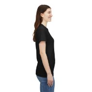 Buddha  Enlightened Spirit Cotton Tee | Zen Meditation & Yoga Shirt - Black - right sleeve embroidery