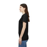 Buddha  Enlightened Spirit Cotton Tee | Zen Meditation & Yoga Shirt - Black - left sleeve embroidery