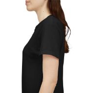 Buddha  Enlightened Spirit Cotton Tee | Zen Meditation & Yoga Shirt - Black - person 10 sleeve left closeup
