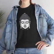 Buddha  Enlightened Spirit Cotton Tee | Zen Meditation & Yoga Shirt - Black - lifestyle