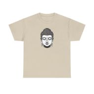 Buddha  Enlightened Spirit Cotton Tee | Zen Meditation & Yoga Shirt - Sand - front