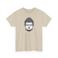 Buddha  Enlightened Spirit Cotton Tee | Zen Meditation & Yoga Shirt - Sand - front 2