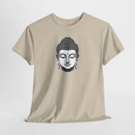 Buddha  Enlightened Spirit Cotton Tee | Zen Meditation & Yoga Shirt - Sand - hanging 1