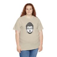 Buddha  Enlightened Spirit Cotton Tee | Zen Meditation & Yoga Shirt - Sand - person 5