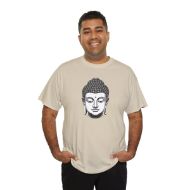 Buddha  Enlightened Spirit Cotton Tee | Zen Meditation & Yoga Shirt - Sand - person 6