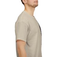 Buddha  Enlightened Spirit Cotton Tee | Zen Meditation & Yoga Shirt - Sand - right sleeve