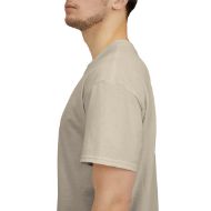 Buddha  Enlightened Spirit Cotton Tee | Zen Meditation & Yoga Shirt - Sand - left sleeve