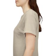 Buddha  Enlightened Spirit Cotton Tee | Zen Meditation & Yoga Shirt - Sand - person 10 sleeve left closeup