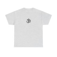 Sacred Om Symbol Yoga & Meditation Tee - Ash - front