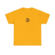 Sacred Om Symbol Yoga & Meditation Tee - Gold - front